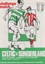 Glasgow Celtic v Sunderland 06-Aug-1973