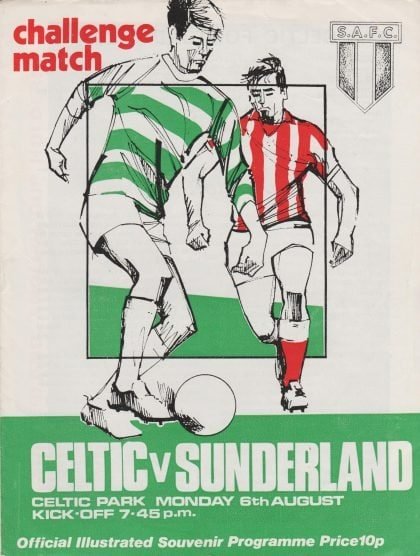 Glasgow Celtic v Sunderland 06-Aug-1973