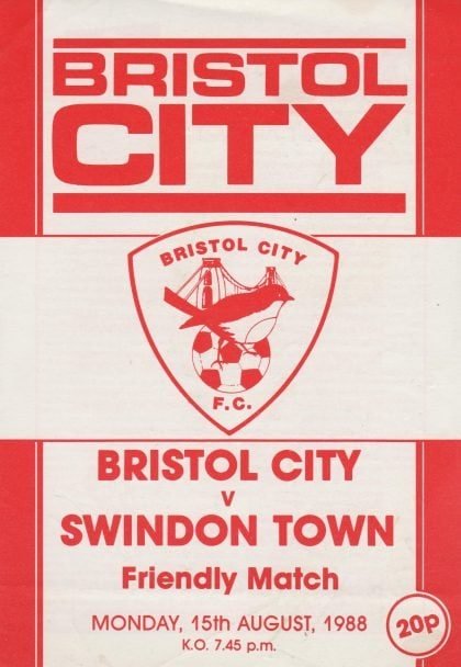 Bristol City v Swindon Town 15-Aug-1988