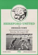 Hereford United v Swindon Town 18-Aug-1990
