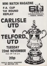 Carlisle United v Telford United   22-Nov-1988