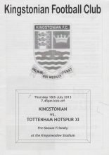 Kingstonian v Tottenham Hotspur XI  18-Jul-2013