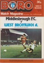Middlesbrough v West Bromwich Albion  24-Jan-1981