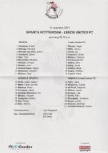 Sparta Rotterdam v Leeds United 10-Aug-2001