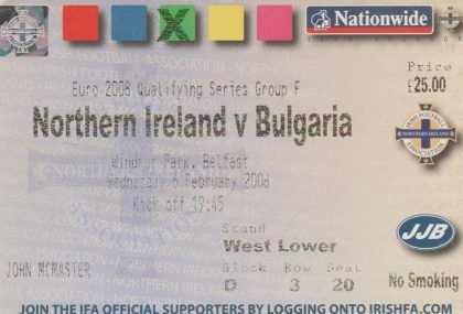 Northern Ireland v Bulgaria  06-Feb-2008