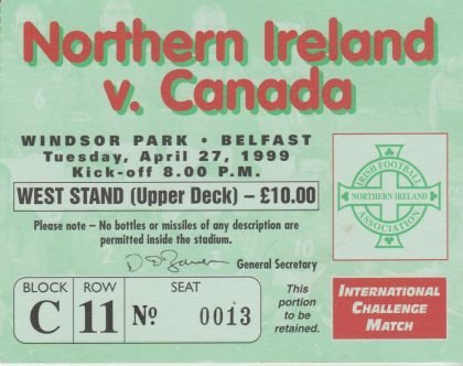Northern Ireland v Canada  27-Apr-1999