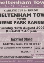 Cheltenham Town v Queens Park Rangers 12-Aug-2003
