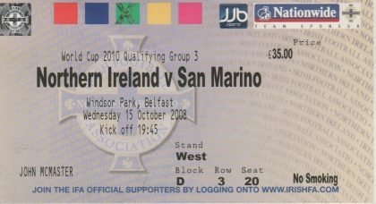 Northern Ireland v San Marino 15-Oct-2008