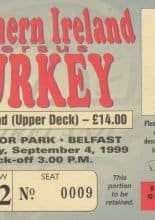 Northern Ireland v Turkey 04-Sep-1999