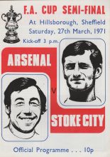 Arsenal v Stoke City  27-Mar-1971