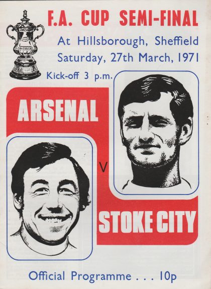 Arsenal v Stoke City  27-Mar-1971