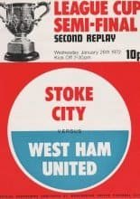 Stoke City v West Ham United 26-Jan-1972