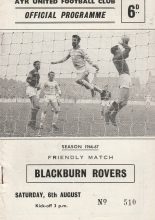 Ayr United v Blackburn Rovers  06-Aug-1966