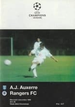Auxerre v Glasgow Rangers  04-Dec-1996