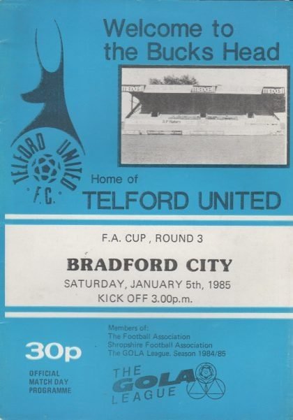 Telford United v Bradford City 05-Jan-1985