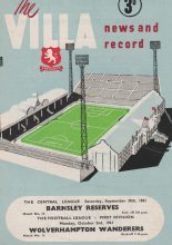 Aston Villa v Wolverhampton Wanderers  02-Oct-1961