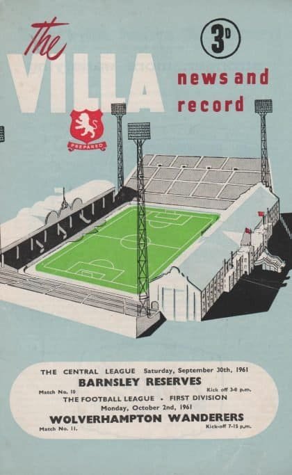 Aston Villa v Wolverhampton Wanderers  02-Oct-1961