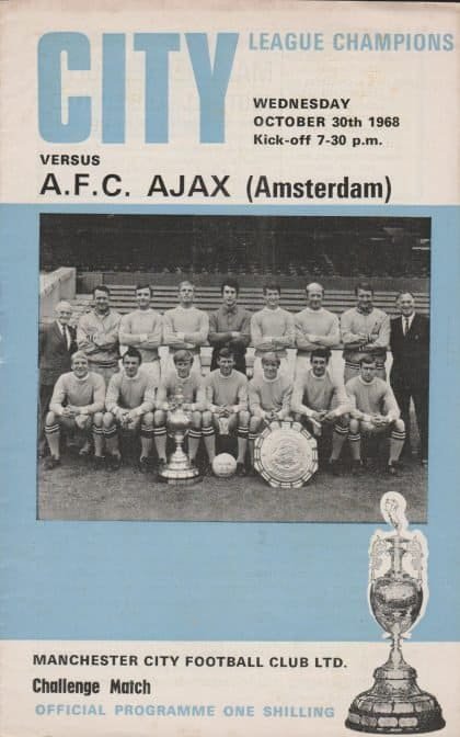 Manchester City v Ajax Amsterdam  30-Oct-1968