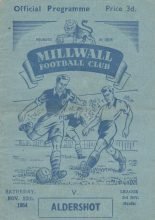 Millwall v Aldershot 27-Nov-1954