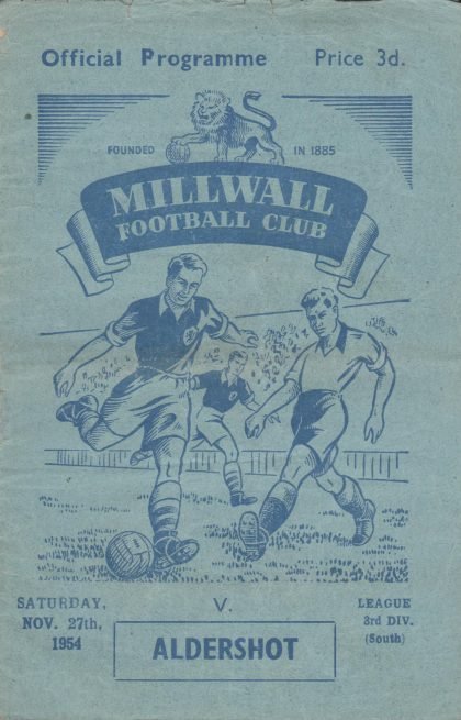 Millwall v Aldershot 27-Nov-1954