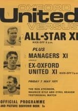 Oxford United v An All Star XI  07-May-1971