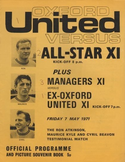 Oxford United v An All Star XI  07-May-1971