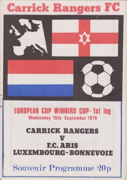 Carrick Rangers v Aris Luxembourg-Bonnevoie    15-Sep-1976