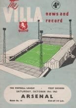 Aston Villa v Arsenal 19-Oct-1963