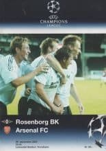 Rosenborg v Arsenal  29-Sep-2004