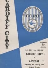 Cardiff City v Arsenal   04-Jan-1969