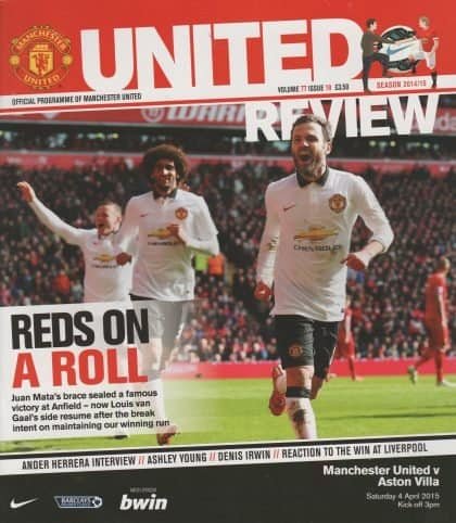 Manchester United v Aston Villa 04-Apr-2015