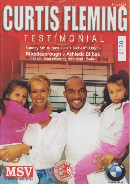 Middlesbrough v Athletico Bilbao 05-Aug-2001