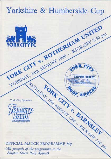 York City v Barnsley 18-Aug-1990