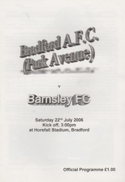 Bradford Park Avenue v Barnsley 22-Jul-2006