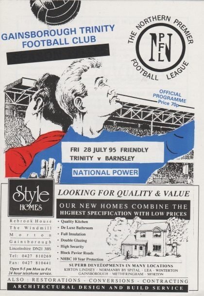 Gainsborough Trinity v Barnsley 28-Jul-1995