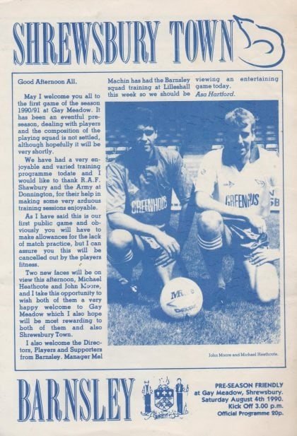 Shrewsbury Town v Barnsley 04-Aug-1990