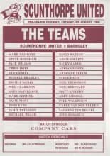 Scunthorpe United v Barnsley  06-Aug-1996
