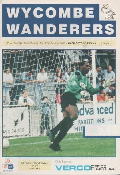 Wycombe Wanderers v Basingstoke Town 27-Oct-1990