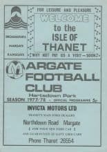 Margate v Basingstoke  28-Jan-1978