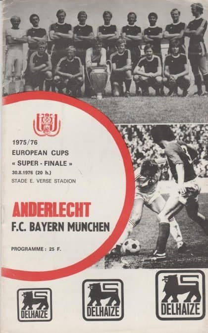 Anderlecht v Bayern Munich   30-Aug-1976