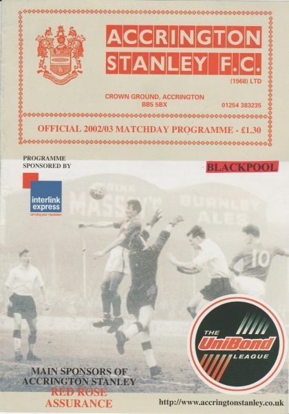 Accrington Stanley v Blackpool 15-Jul-2002