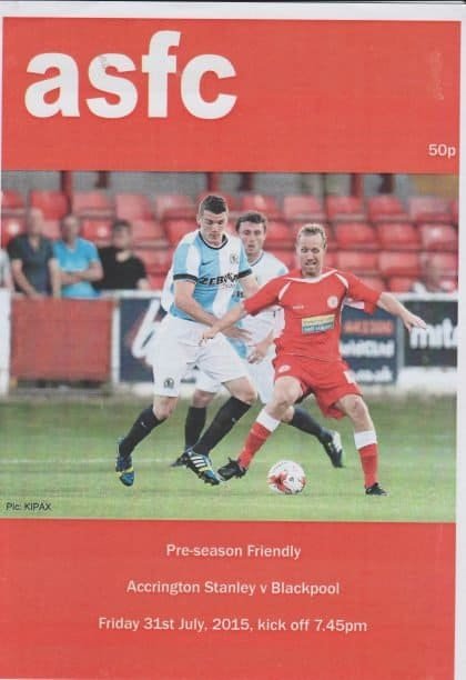 Accrington Stanley v Blackpool 31-Jul-2015
