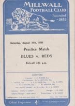 Blues v Reds   16-Aug-1958