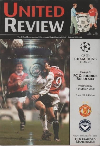 Manchester United v Girondins Bordeaux 01-Mar-2000