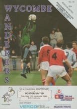 Wycombe Wanderers v Boston United 11-Nov-1989