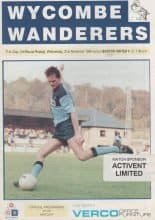 Wycombe Wanderers v Boston United 21-Nov-1990