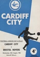 Cardiff City v Bristol Rovers 24-Aug-1966