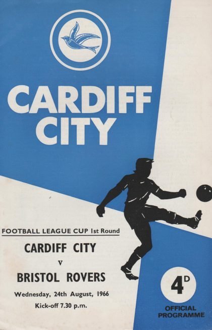 Cardiff City v Bristol Rovers 24-Aug-1966
