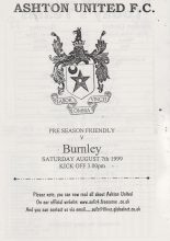Ashton United v Burnley  04-Aug-1999