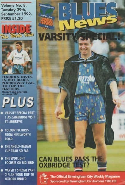 Birmingham City v Cambridge United 29-Sep-1992